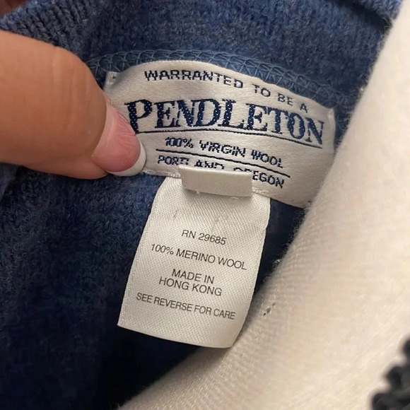 Pendleton Blue Zip Up Sweater - Picture 8 of 10